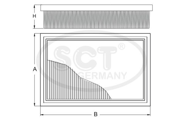 SCT GERMANY Gaisa filtrs SB 3248